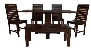 We have several different choices of shapes and styles and materials like solid wood, and many are extendable so you can save space but still sit six when you need to. Dining Set 6 Seater