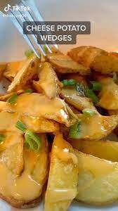 Easy Cheese Potato Wedges Recipe Food Tiktok Video Diy Food Recipes Recipes Food