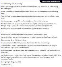 22 Contoh Surat Pribadi Singkat Untuk Sahabat Guru Ortu Di 2020 Surat Guru Perasaan