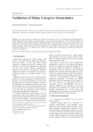 Look through examples of mengongkong translation in sentences, listen to pronunciation and learn grammar. Pdf Validation Of Malay Caregiver Strain Index
