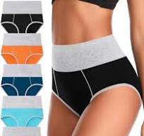 ASIMOON Womens Cotton Underwear High Waisted Panties Tummy ...