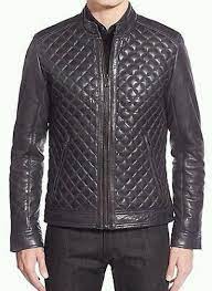 Men Black Authentic Handmade Diamond Quilted Real Leather Jacket Leather Jacket Men Men S Leather Jacket Real Leather Jacket