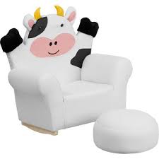 Flash Furniture Kids Cow Rocker Chair And Footrest Reviews Wayfair Kids Rocking Chair Kids Furniture Design Kids Chairs