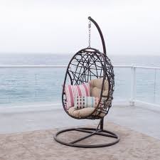 Christopher Knight Home Swinging Egg Outdoor Wicker Chair Overstock Shopping Great Deals On Christopher Knight Home Hammocks Homey Inspiration Outdoor Wicker Chairs Wicker Patio Chairs Outdoor Wicker Patio Furniture