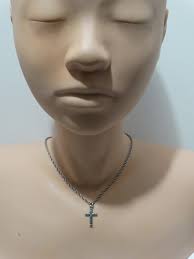 James Avery Chain & Medium Size Cross Pendant Necklace.