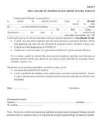 Descarca Declaratia Semnata De Parinti Cu Care Elevii Trebuie Sa Mearga La Scoala Regulile Privind Inceperea Anului Scolar Aktual24