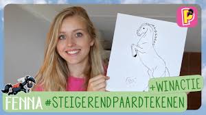 Deze tekening is bedoeld om na. Steigerend Paard Tekenen Winactie Fenna Pennytv Youtube