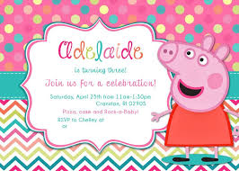 Peppa Pig 3rd Birthday A Is For Adelaide And Peppa Pig Invitations Peppa Pig Party Unique Birthday Party Ideas