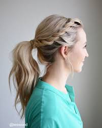 Then attach your natural hair extension to your bun and fluff with the. Rope Braid Into A Wrapped Ponytail Braided Hairstyles Easy Braids For Short Hair Kids Braided Hairstyles