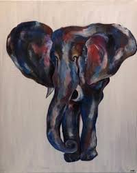 Shop for abstract elephant wall art from the world's greatest living artists. Elephant Painting Canvas 49 For Sale On 1stdibs