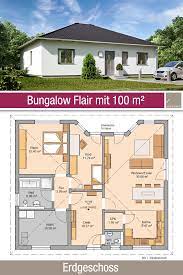 bungalow flair von kern haus barrierefrei und stufenlos grundriss bungalow haus grundriss haus bungalow