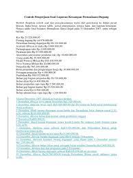 Bab 23 akuntansi di perusahaan dagang laporan perubahan modal, neraca, dan laporan arus kas asgard chapter 2008 page 0 contoh laporan keuangan perusahaan jasa perusahaan jasa perusahaan jasa (service company) merupakan perusahaan yang bergerak. Contoh Pengerjaan Soal Laporan Keuangan Perusahaan Dagang