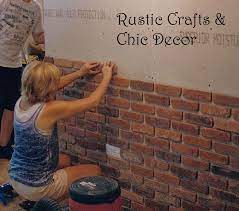 Maybe you would like to learn more about one of these? How To Install A Brick Wall Inside The Home Rustic Crafts Chic Decor Rustic Crafts Brick Veneer Wall Home Diy