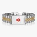 Quick Release Medical Alert Bracelet in Silver and Gold