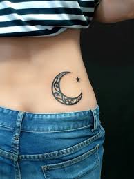 Moon Star Tattoo Back Hip Eternity Shoulder Tattoo Women S Small Tribal Tattoos Moon Star Tattoo Back Star Tattoos Tribal Tattoos Star Tattoo Designs