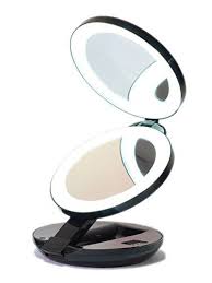 Led Lighted Travel Makeup Magnifying Mirror Magnifies 10x And 1x Luxury Double Side And Folding Travel Makeup Mirror Makeup Magnifying Mirror Cosmetic Mirror