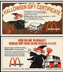 Mcdonald gift card generator is simple online utility tool by using you can create n number of following are the list of free mcdonald giftcard, these are the sample pre generated mcdonald gift card list for your what is gift card & how does it work? Mcdonalds Gift Certificates They Were The Golden Tickets Of Trick Or Treating Nostalgia