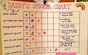 daddys sticker chart sticker chart funny photos funny