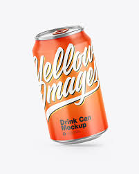 Metallic Drink Can W Glossy Finish Mockup In Can Mockups On Yellow Images Object Mockups