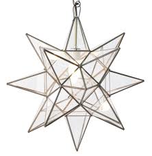 Illuminate the front porch or enjoy dinner beneath the pergola with this classic hanging lantern, featuring a decorative cage, glass shade, and matte black finish. Polaris Hollywood Regency Star Glass Pendant 12 Inch Star Pendant Lighting Star Chandelier Star Lights On Ceiling
