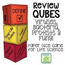 Viruses Bacteria Protists Fungi Review Qubes Life Science Middle School Secondary Science Education Secondary Science Classroom