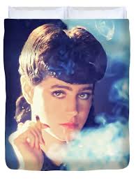 Sean Young in Blade Runner Round Beach Towel by KulturArts Studio