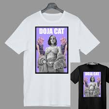 Screen printed graphics on the front and back. Doja Cat Tshirt Doja Cat Music Top New Doja Cat Tshirt Music Concert Fan Doja T Shirts Aliexpress