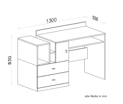Diese sind somit grob für eine körpergröße von 170 bis 185cm ausgelegt. Jugendzimmer Schreibtisch Geel 11 Weiss Turkis Abmessungen 83 X 130 X 55 Cm H X B X T