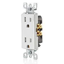 All wall plates, jacks & outlets; Leviton Decora 15 Amp Residential Grade Grounding Duplex Outlet White 10 Pack M24 05325 Wmp The Home Depot