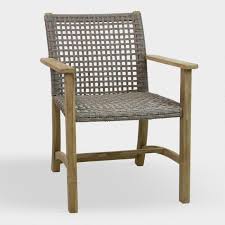 Sausalito outdoor dining chair | set of 2. Finley Teak Gray Wicker Outdoor Dining Chairs