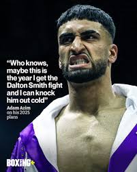 😤 Adam Azim teases a potential Dalton Smith fight this year. #AzimLipinets
