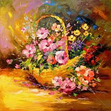 Maybe you would like to learn more about one of these? Basket With Flowers Painting By Olha Artmajeur