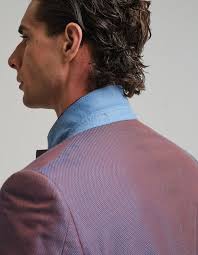 Blue & Orange Silk Suit