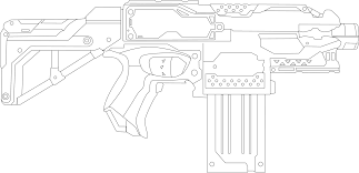 In additon, you can explore our best content using our search you can use these free nerf gun coloring pages for your websites, documents or presentations. Nerf Stryfe Template Nerf Gun Printable Coloring Pages Full Size Png Download Seekpng