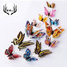 With paper, you can easily think of a cheap artistic creation. Amazon Com Rich Boxer 24 Pcs 3d Luminous Butterfly Wall Stickers Art Decor Crafts Butterfly Wall Decals Removable Diy Home Decorations Magnets And Double Sided Tape Set Home Kitchen