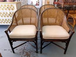 Mcguire Rattan Cane Barrel Chairs Barrel Chair Chair Rattan Armchair