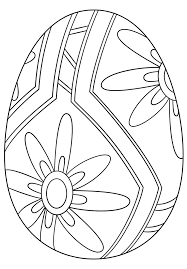 Uova Di Pasqua Da Colorare Disegno Di Un Uovo Fiori Con Petali Lunghi Uova Di Pasqua Pasqua Cesti Di Pasqua