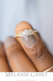 Diamond Snowdrift Ring Dainty Engagement Rings Unique Engagement Rings Wedding Rings Engagement