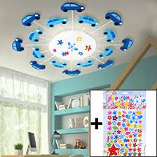 (moderne deckenlampe mit star und mond design. Decken Leuchte Jungen Kinder Zimmer Beleuchtung Auto Wand Lampe Blau Im Set Inkl Sternchen Sticker Amazon De Beleuchtung