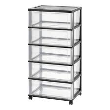 Maybe you would like to learn more about one of these? 5 Drawer Plastic Wheeled Wide Chest In Black 110306 Fixtures This Durable 5 Drawer Wide Chest By Iris Usa Inc