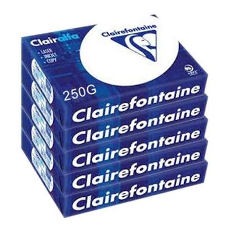 Lot de 5 Ramettes papier blanc Clairalfa A4 250g/m² 125 feuilles — Synapses Maroc