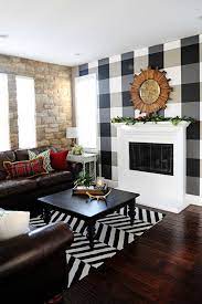Buffalo Plaid Black And White Diy Temporary Wallpaper Temporary Wall Decor Temporary Wallpaper Home Decor