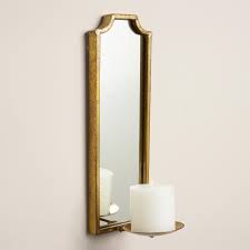 Antique Gold Rectangular Emma Sconce Mirror Candle Sconce Candle Sconces Candle Wall Sconces