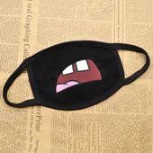 Amazon Com Unisex Lips Teeth Expression Black Face Costume Mouth Mask Korean Mouth Mask Fashion Mouth Mask Design Kawaii Clothes