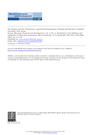 Geological changes that occur to earth systems at convergent and divergent boundaries can result in the creation of mountains, island arcs, earthquakes, volcanoes, and seafloor spreading. Pdf Soil Erosion And Soil Formation In Agricultural Ecosystems Ethiopia And Northern Thailand