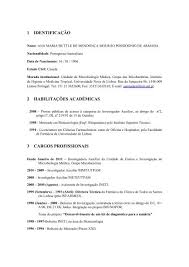 O modelo 1 de curriculum vitae foi totalmente configurado conforme as exigências atuais. Curriculum Vitae Instituto De Higiene E Medicina Tropical