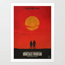 Brokeback mountain movie poster : Brokeback Mountain Film Poster Art Print By Peikko Kasvot Society6