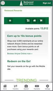 Cash advance transactions and balance transfers are excluded from earning points. Login To Redwood Rewards