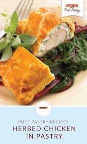Herbed Chicken In Pastry Recipe In 2020 Puff Pastry Recipes Savory Pepperidge Farm Puff Pastry Puff Pastry Chicken