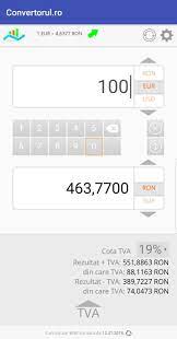 Convertorul calculeaza si procentul de tva din suma introdusa. Convertor Valutar Instantaneu FÄrÄ Reclame For Android Apk Download